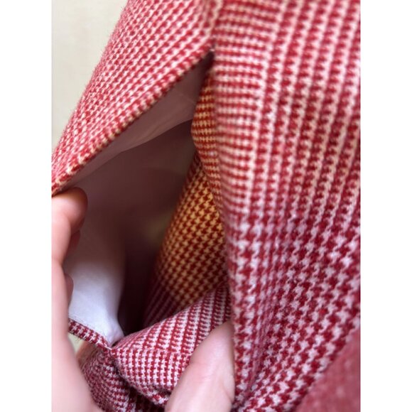 Avec Les Filles Wool Blend Red Plaid Coat S - Picture 6 of 10